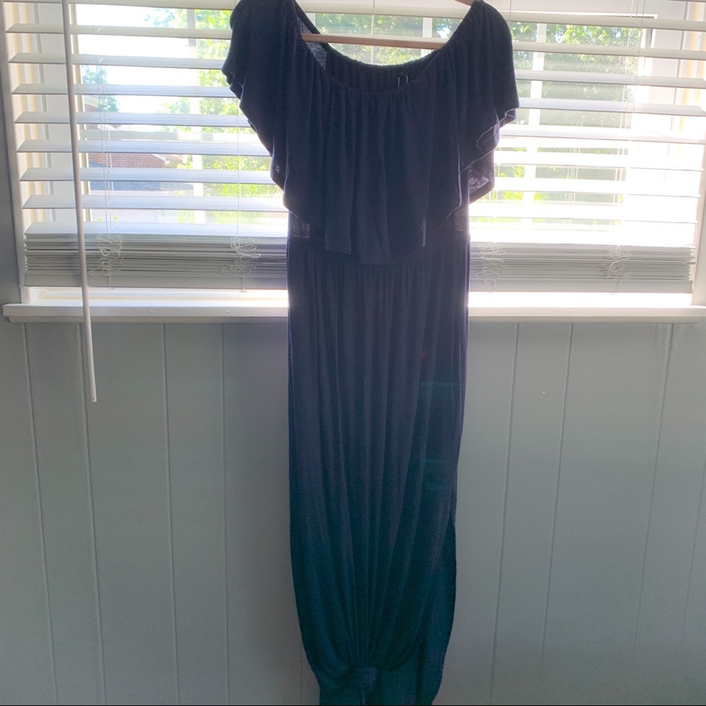 NWT Navy Off the Shoulder Dress with Pockets